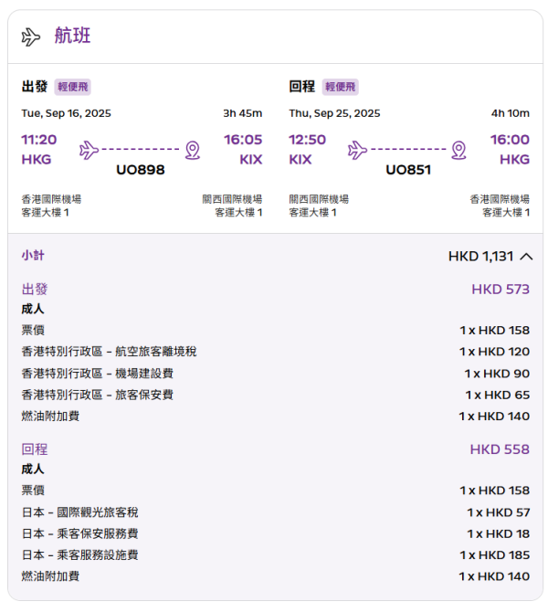HK Express日本機票來回$316起！大阪/名古屋/高松/廣島 蟹季之選 3月中前出發都有！