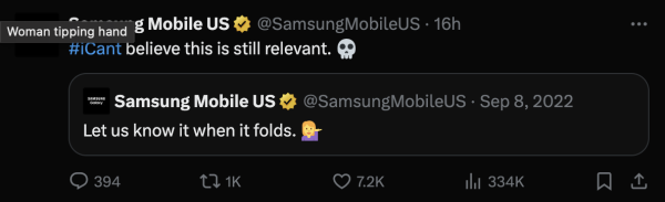 Apple發佈會續集 Samsung啟動「嘲諷模式」連環發帖狂踩 iPhone 17 4個賣點