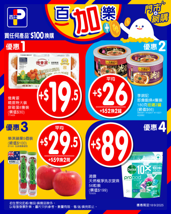 百佳優惠｜買牙膏送雙電壓便攜電煮鍋、手提吸塵機、洗衣珠、Tempo四層衛生紙 易賞會員低至59折!      