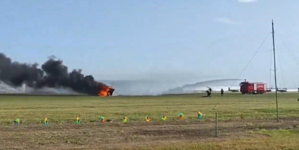 小鵬無人機航展相撞墜機 出動消防車到場滅火 至少1人受傷