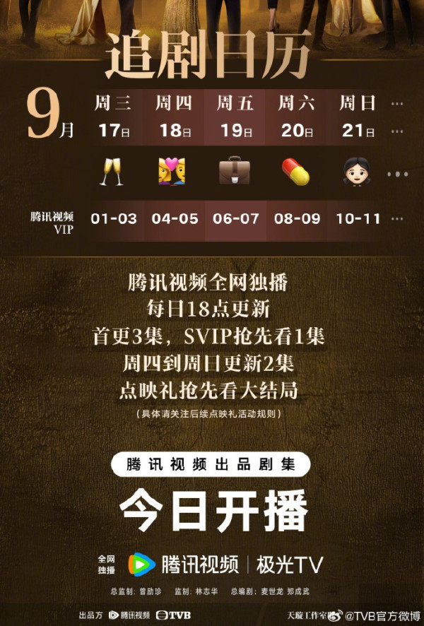 金式森林線上看（圖片來源：微博@TVB官方）