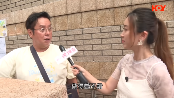 譚詠麟以市民受訪（圖片來源：YouTube@HOYTVHK）