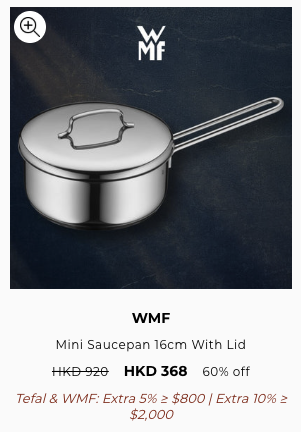 Tefal x WMF廚具開倉低至3折！不沾鑊/鍋具/廚房用品$64起！氣炸鍋都有減價