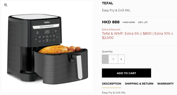 Tefal x WMF廚具開倉低至3折！不沾鑊/鍋具/廚房用品$64起！氣炸鍋都有減價