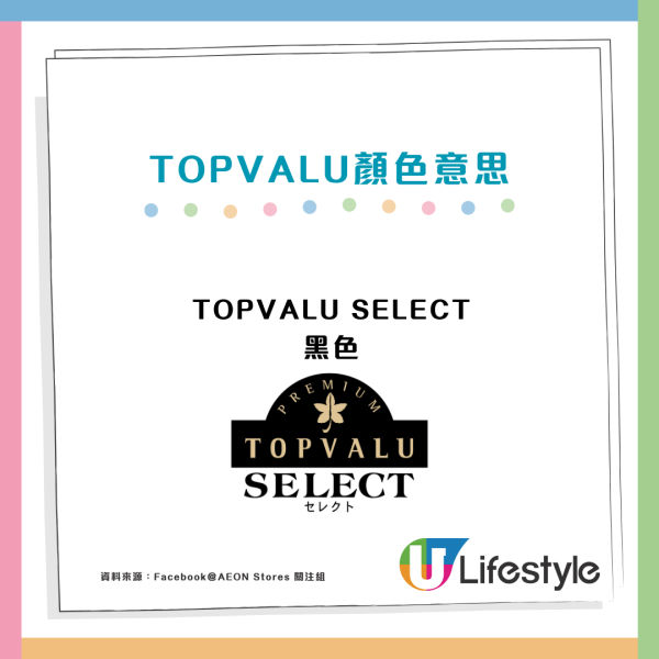 AEON旗下TOPVALU顏色標籤代表4大價格定位！網民教慳錢買1隻顏色？