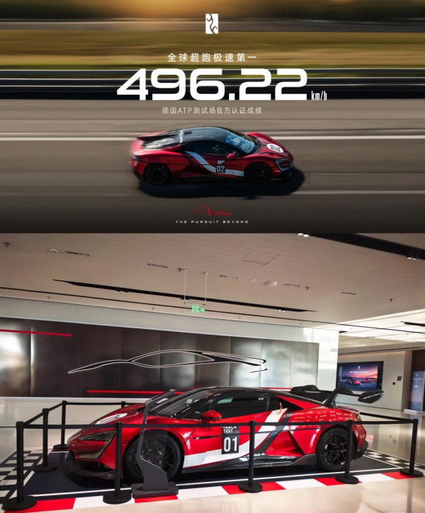 國產電動車打破最快車速紀錄 布加迪威龍只排第8？ 【即睇全球極速超跑Top10】