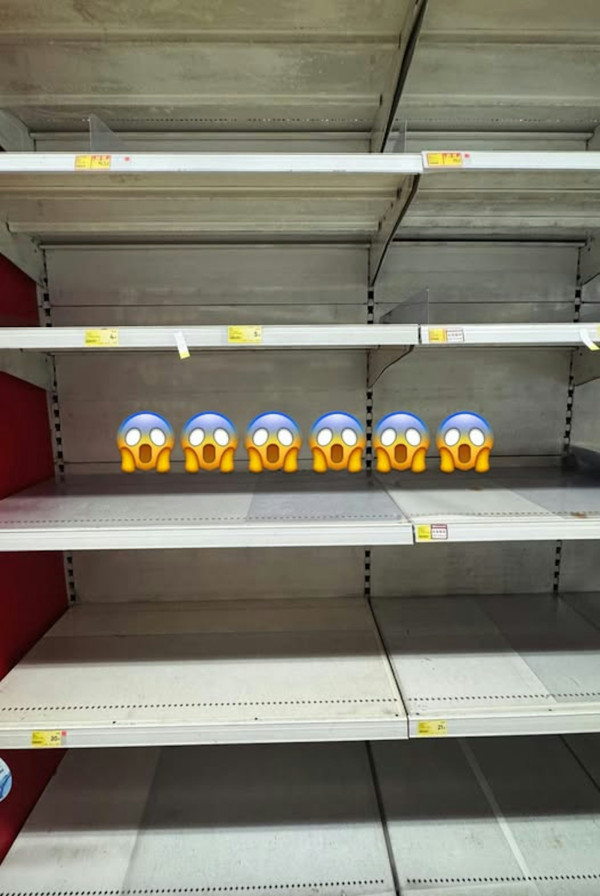 打風｜各區超市出現搶購潮 公仔麵凍肉蔬菜「清零」 網民驚訝：呢樣嘢都搶購一空？