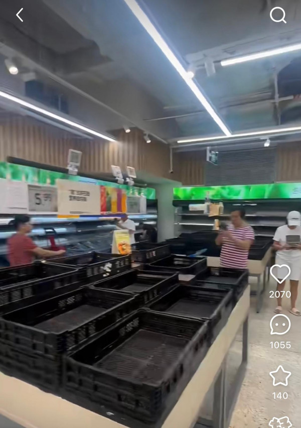 颱風樺加沙|深圳超市貨架被搶購一空!颱風天「賣剩蔗」一覽 第一位當之無愧
