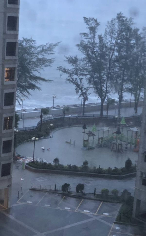 颱風樺加沙｜全港各區現恐怖風暴潮！長洲沙灘遭海水淹沒、貨櫃屋跌落海網喊似海嘯