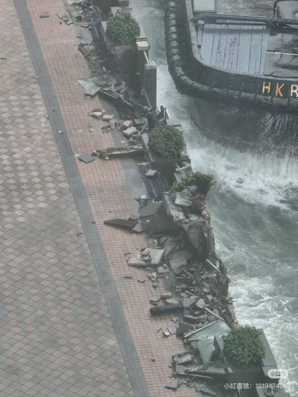 颱風樺加沙｜全港各區現恐怖風暴潮！長洲沙灘遭海水淹沒、貨櫃屋跌落海網喊似海嘯