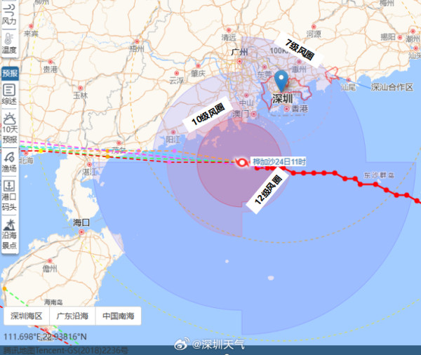 颱風樺加沙|深圳大梅沙海岸一度掀起數米巨浪 全市今日仍然實施五停