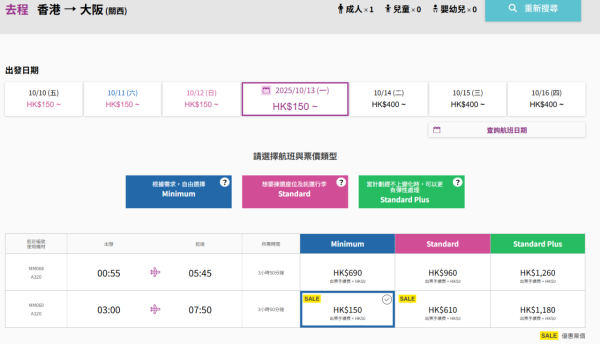 樂桃航空推大阪機票優惠 來回票價連稅7起!