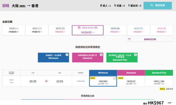 樂桃航空推大阪機票優惠 來回票價連稅7起!
