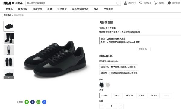 Threads爆紅MUJI無印良品小白鞋 門市賣到斷貨？港人激讚3大優點：踩屎感真係好舒服