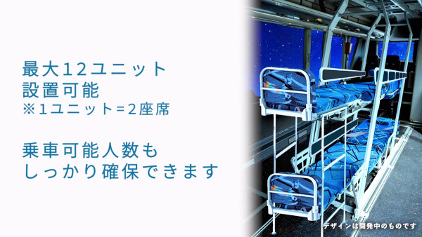 日本首創臥巴「移動膠囊酒店」12月全程躺平往返東京高知