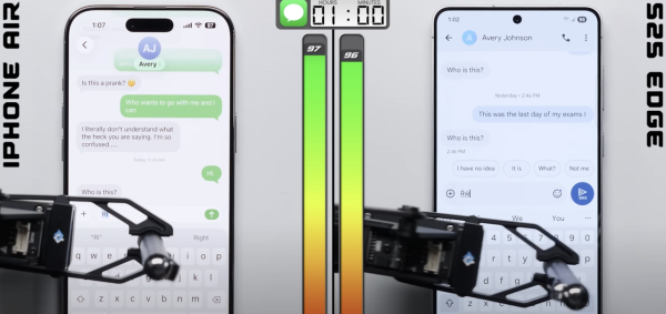 Apple vs Samsung iPhone Air對決Galaxy S25 Edge 25小時測試續航力結果竟是...