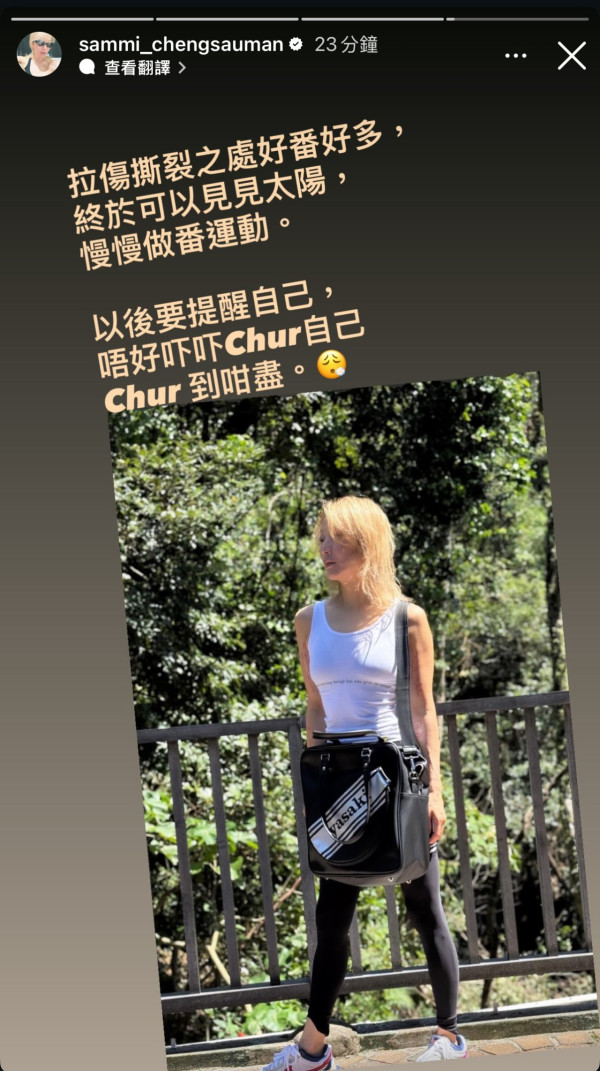 鄭秀文驚傳意外受傷入醫院休養十幾日 身體撕裂兩處需坐輪椅代步狀況曝光