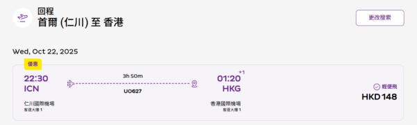 HK Express韓國機票優惠!飛首爾/釜山/大邱來回票價低至6