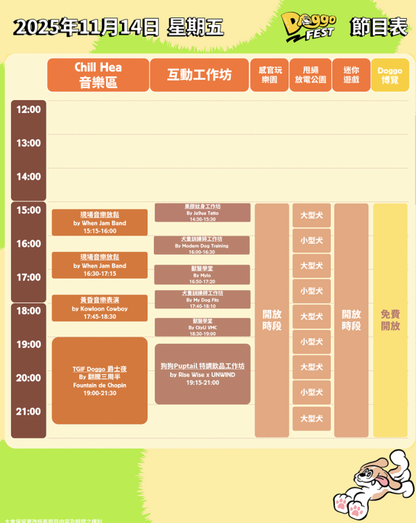 Doggo Fest 2025｜全港最大型狗狗嘉年華11月登陸西九！7千呎玩樂園/音樂表演/美食攤位