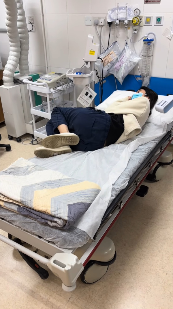 裕美北上過中秋食物中毒急返港入醫院 卧床照曝光獲林作媽媽悉心照顧