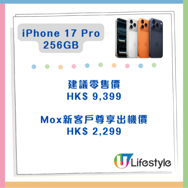 優惠勁過雙11 iPhone 17 Pro激抵價$2,299 再送12個月意外保障？ 【即睇優惠碼】