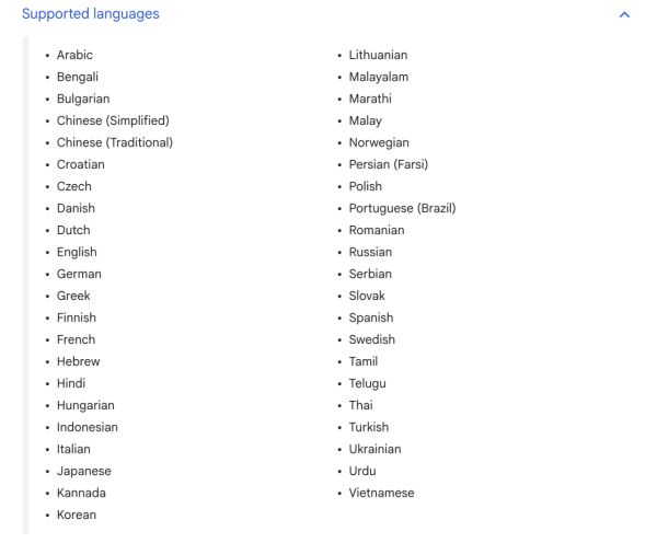 10月全球上線 Google AI 擴張至全球逾200地區 支援逾 35 種語言【即睇支援語言列表】