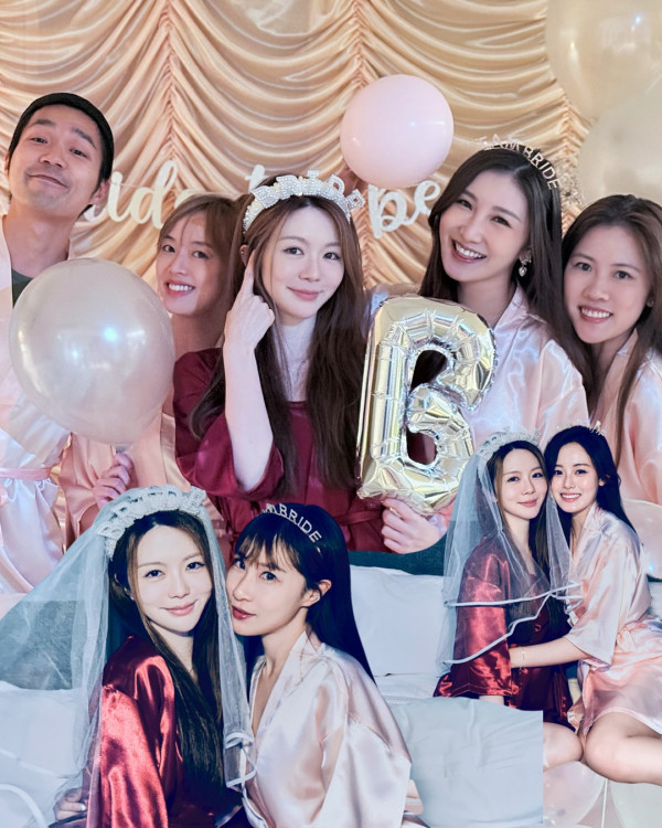 曾樂彤性感睡衣開婚前派對盡顯圈中好人緣 三代女團激罕同場阿Sa獲讚冇得輸！