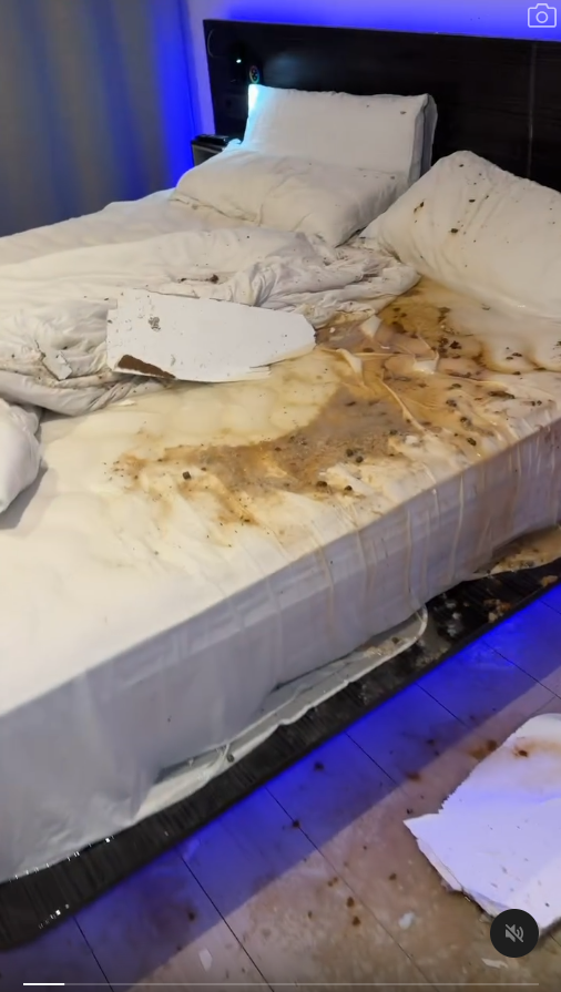 旅客歐遊住酒店天花板竟漏屎 報銷逾3萬財產 網民幽默:至少不是睡覺時