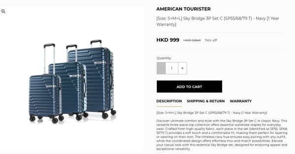 American Tourister限時開倉低至3折！$392買人氣登機箱/圓筒喼！行李箱套裝都有減