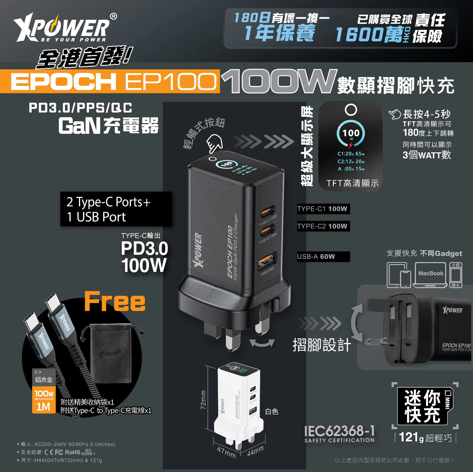 潮物兼備安全！XPower推3C認證充電系列 Sanrio聯乘款登場