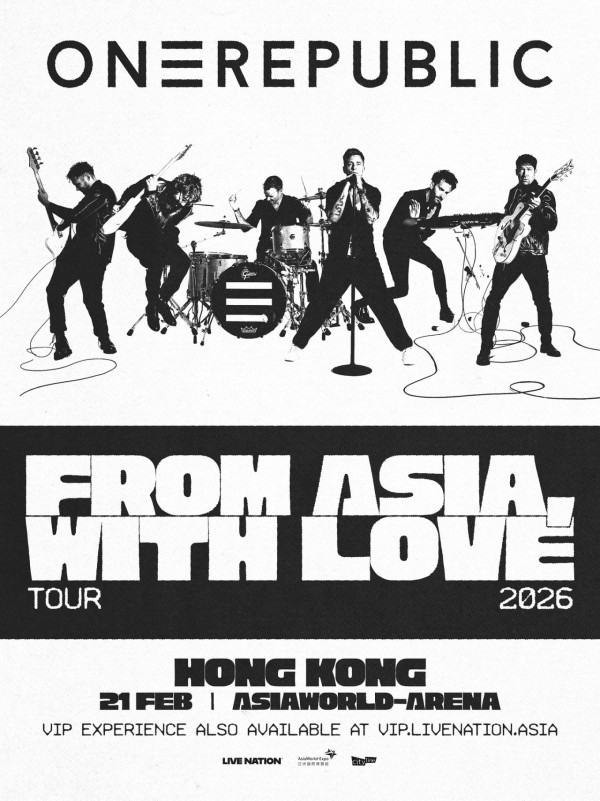 OneRepublic香港演唱會2026｜美國搖滾樂隊OneRepublic明年香港開騷！演出時間/日期/票價/售票詳情(不斷更新)