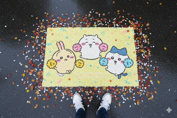 AI花瓣卡通藝術畫教學 自製Chiikawa/Kuromi花瓣圖案落葉 一條指令5秒搞掂