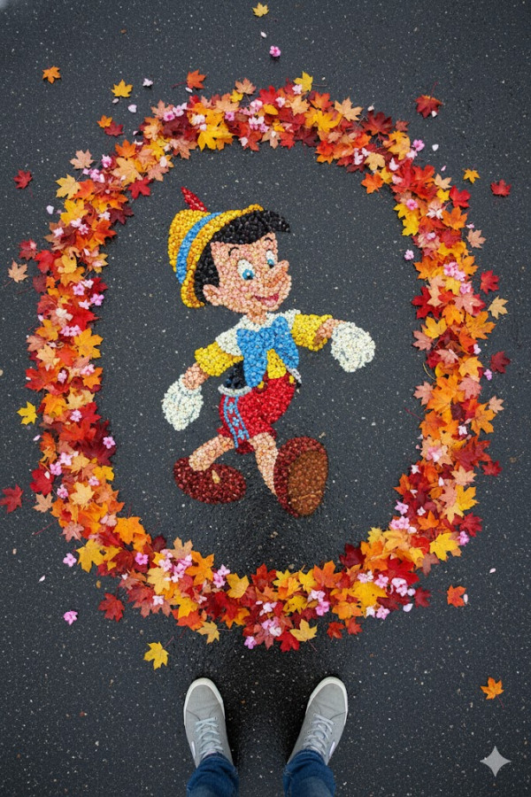 AI花瓣卡通藝術畫教學 自製Chiikawa/Kuromi花瓣圖案落葉 一條指令5秒搞掂