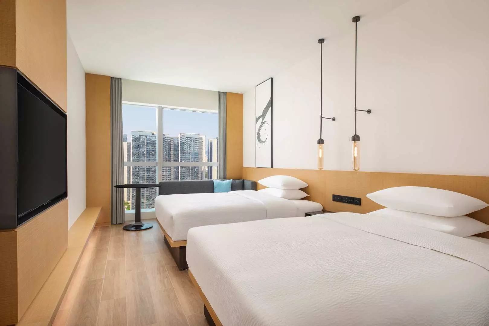 開箱深圳寶安萬豪萬楓酒店  人均0住高級房！歎自助晚餐+早餐+1小時按摩 