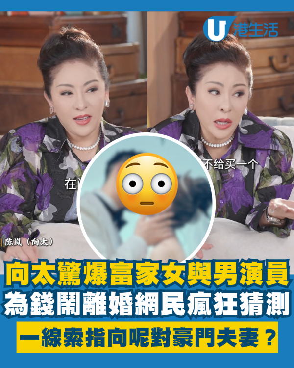 向太驚爆富家女與男演員為錢鬧離婚 網民瘋狂猜測一線索 矛頭指向呢對豪門夫妻？
