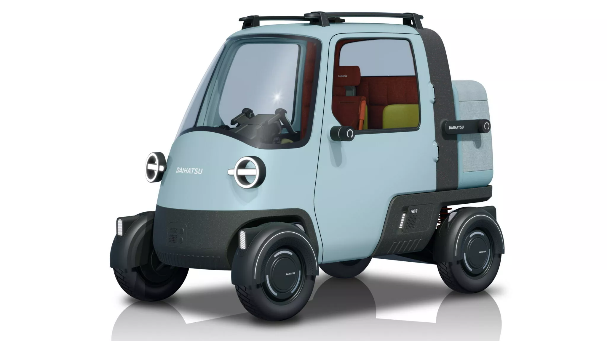 Daihatsu 經典三輪迷你車 Midget 電動回歸 中央駕駛座、直升機風擋超懷舊