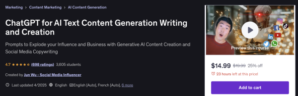 【AI Marketing 必學】3 大課程輕鬆掌握AI 寫文技巧 證書可擺CV只需$117