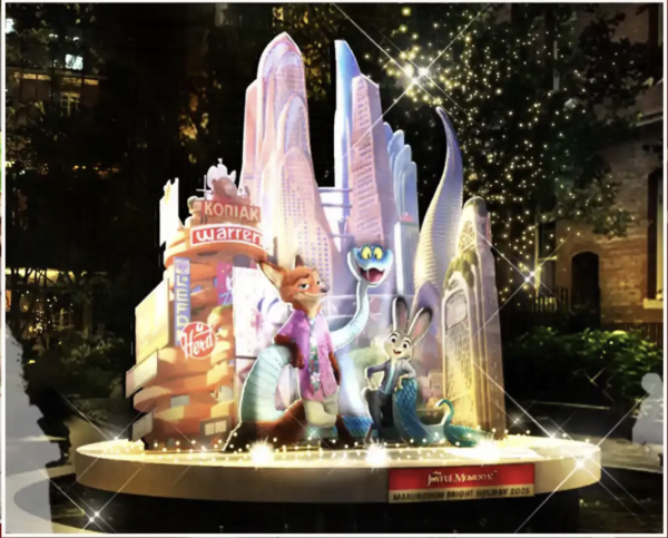 丸之內燈飾2025 Disney JOYFUL MOMENTS。圖片來源：BRIGHT HOLIDAY 2025 官網