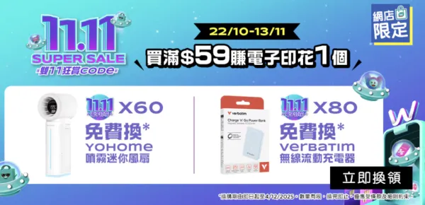 雙11優惠︱香港4大超市雙11優惠！惠康送$2000優惠券/屈臣氏萬寧1折/免費贏走iPhone 17