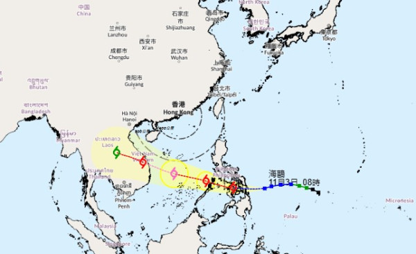 11月打風｜雙颱風「前後腳」接力生成！海鷗料未來數日橫過南海！下周恐再有巨型熱帶氣旋