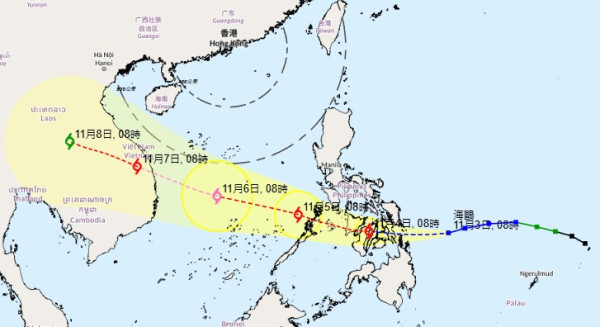 11月打風｜雙颱風「前後腳」接力生成！海鷗料未來數日橫過南海！下周恐再有巨型熱帶氣旋