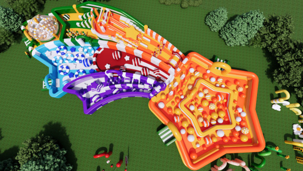 聖誕限定巨型充氣彈床登陸西九！40米長巨型波波賽道/7米高聖誕樹