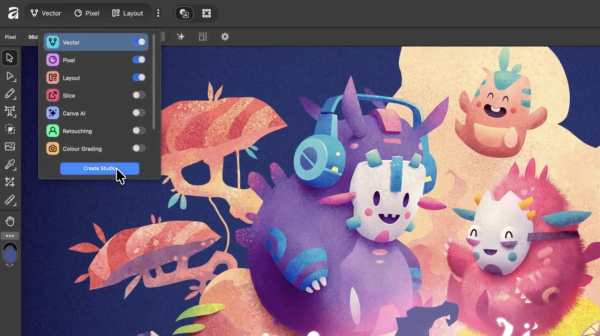 Canva 推旗下設計軟體 Affinity  「完全免費、永久使用」挑戰 Adobe 高價訂閱模式！【附實測教學】