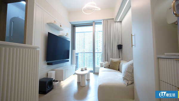 28萬全屋裝修 422呎法式奶油風康城2房單位 1設計防止新生嬰兒/毛孩撞親