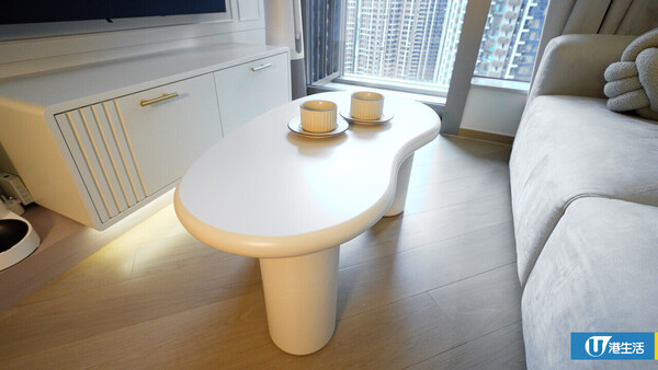 28萬全屋裝修 422呎法式奶油風康城2房單位 1設計防止新生嬰兒/毛孩撞親