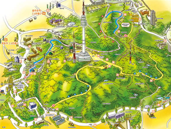 首爾秋季景點6森林公園賞秋葉秘境︰天空公園紫芒、首爾林銀杏影靚相 