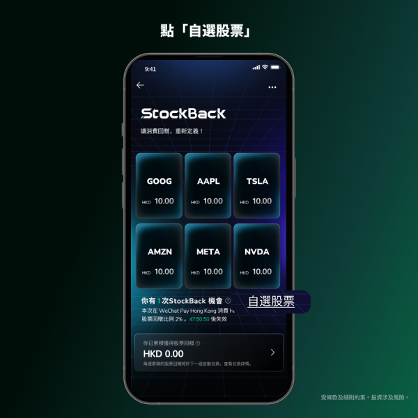 用 StockBack x ZA Card 碌卡送股票！買嘢睇戲食飯送股票 11月請你「半價」食快餐
