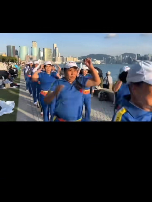 有片！內地「大媽大叔暴走團」現身維港 微博網民狠批：影響整個內地人形象 