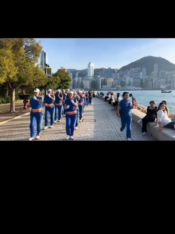 有片！內地「大媽大叔暴走團」現身維港 微博網民狠批：影響整個內地人形象 