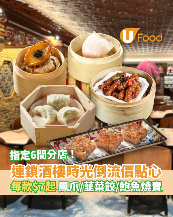 連鎖酒樓$7起點心優惠！時光倒流價鮑魚燒賣/鳳爪/韮菜餃 附6間分店一覽